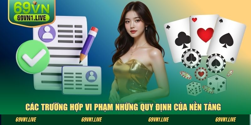 Các trường hợp vi phạm những quy định của nền tảng