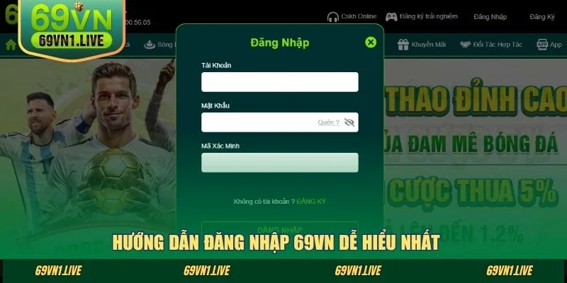Hướng dẫn đăng nhập 69VN dễ hiểu nhất 