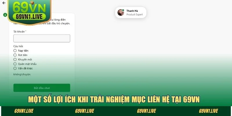 Một số lợi ích khi trải nghiệm mục liên hệ tại 69VN