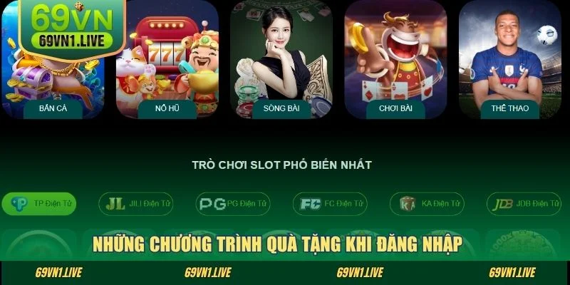 Những chương trình quà tặng khi đăng nhập 