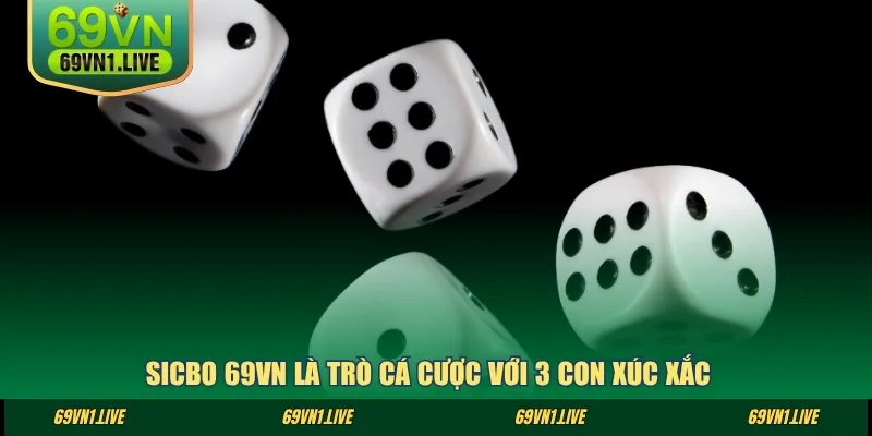 Sicbo 69VN là trò cá cược với 3 con xúc xắc (xí ngầu)