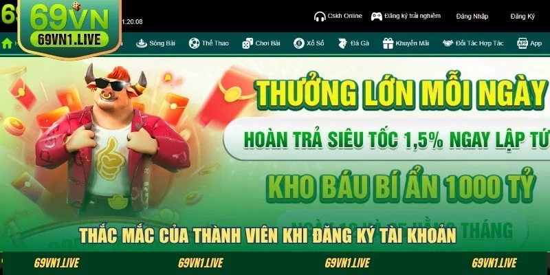 Thắc mắc của thành viên khi đăng ký tài khoản 